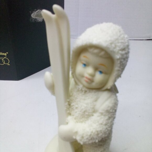 Department 56 Winter Tales Snowbabies Let's Go Skiing Figurine Christmas - Picture 5 of 13